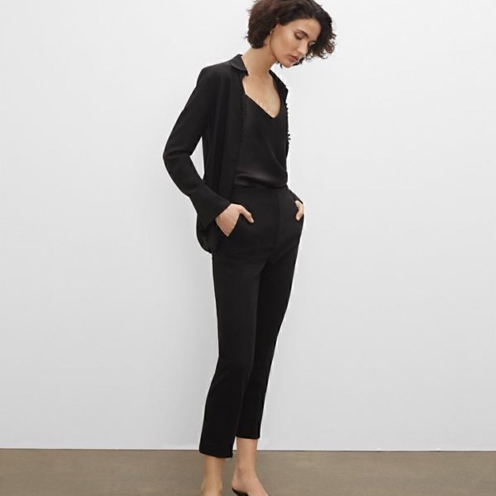 Club Monaco Black Trousers Straight leg with zippered pockets 2